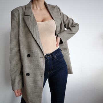 Spring Blazer Women Double Breasted Oversized