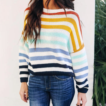 Colorful striped sweater