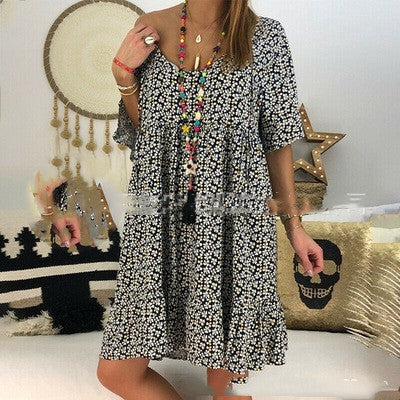 Medium length floral dress