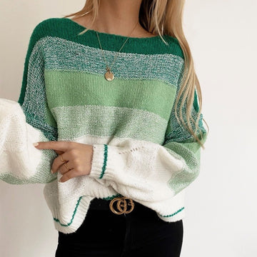 Striped gradient sweater