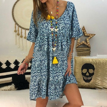 Medium length floral dress